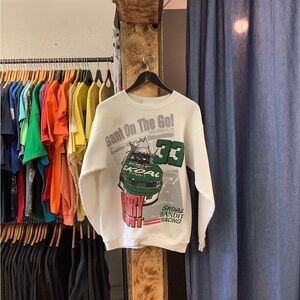 Vintage Skoal Bandit Racing White Graphic Crewneck